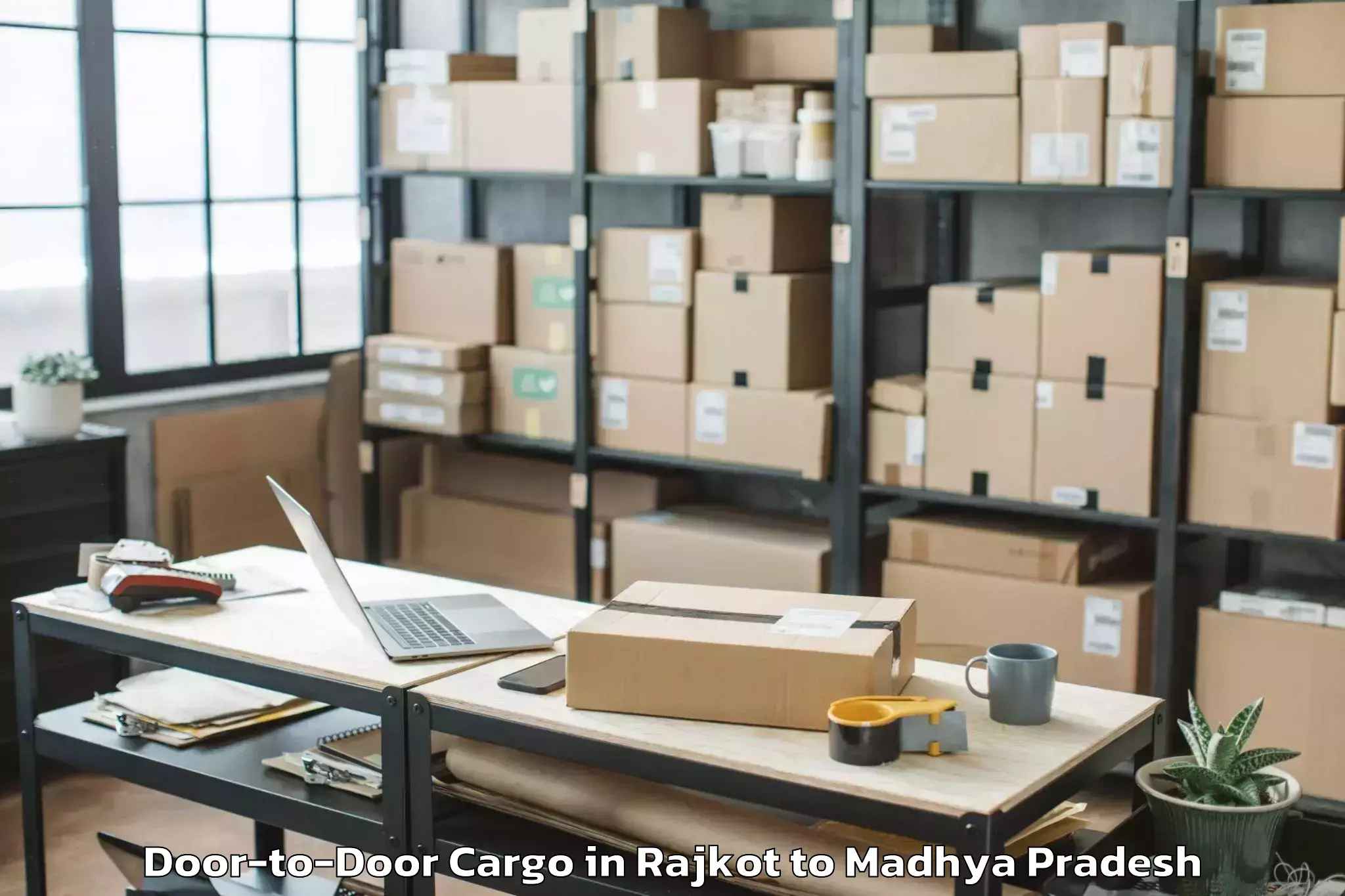 Reliable Rajkot to Guna Door To Door Cargo